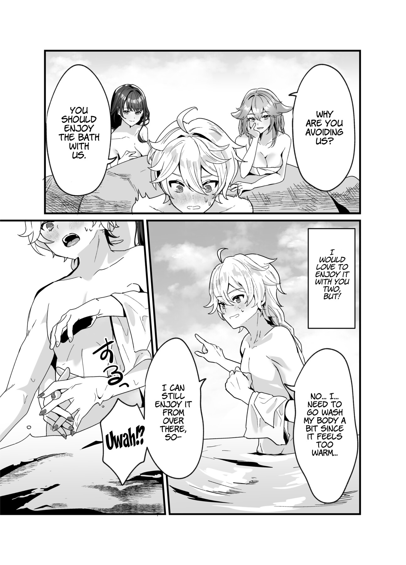 Hentai Manga Comic-A Steamy Hot Spring Vacation In Inazuma-Read-4